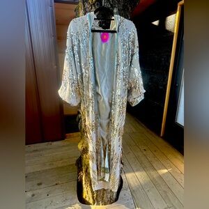 Sequin Embellished Kimono by UntinNYC